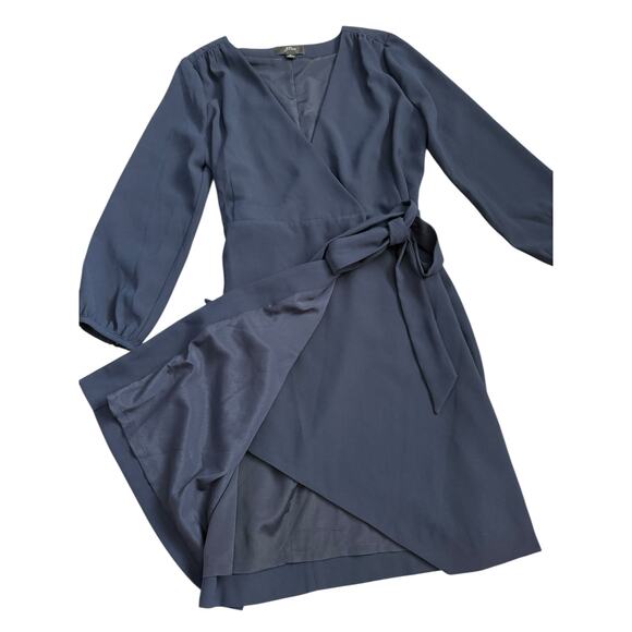 J. Crew 365 Crepe Career Wrap Dress Navy Blue Size 8‎ - Picture 8 of 11